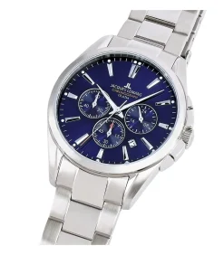 Jacques Lemans Chronograaf Derby Blue - Steel blue/silver Online