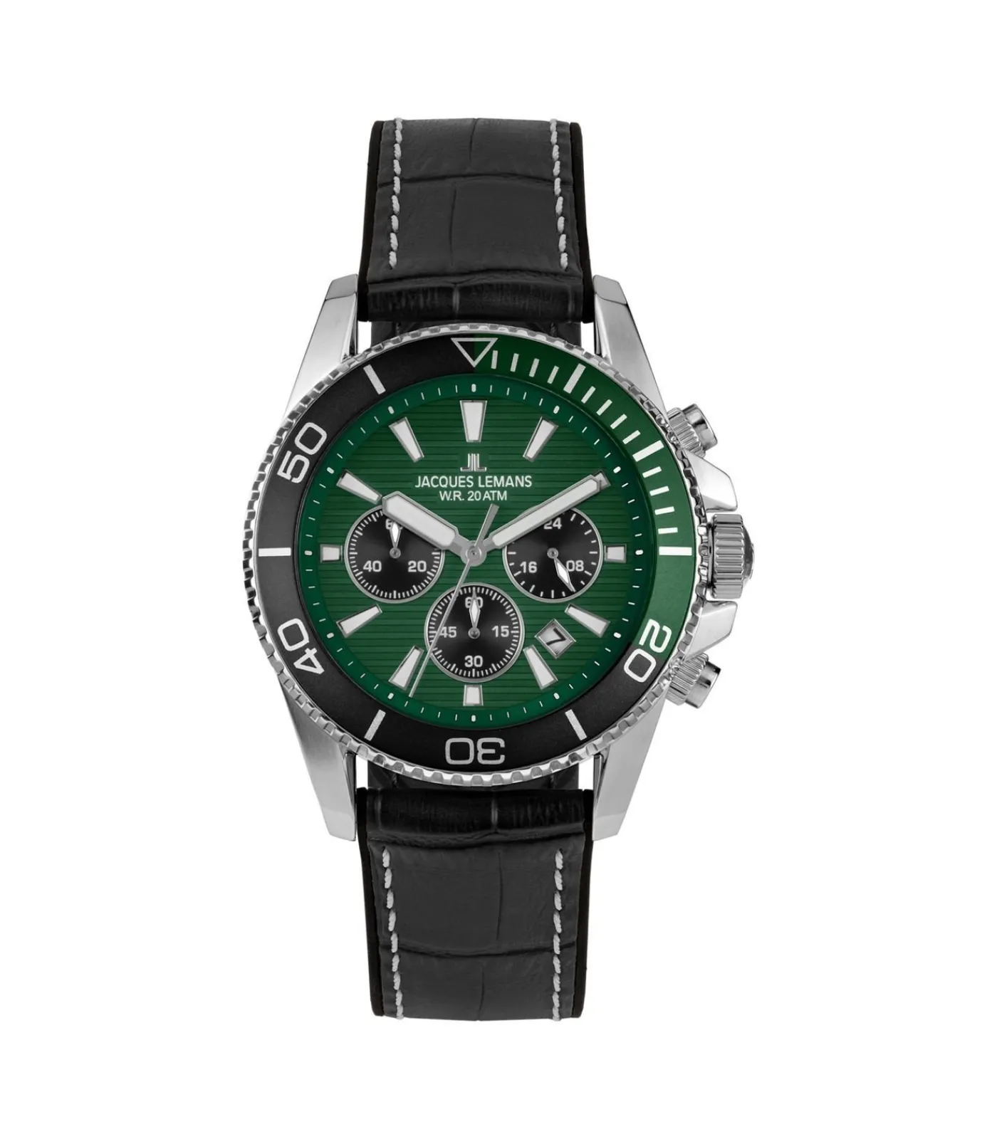 Jacques Lemans Chronograaf Liverpool Diver Green - Black green/black Outlet