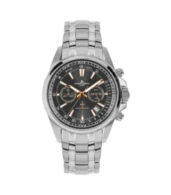 Jacques Lemans Chronograaf Liverpool Steel Black - Rose-gold black/roseGold Discount