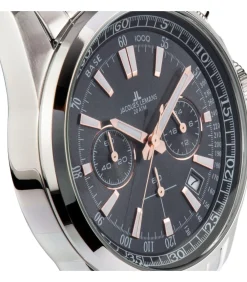 Jacques Lemans Chronograaf Liverpool Steel Black - Rose-gold black/roseGold Discount