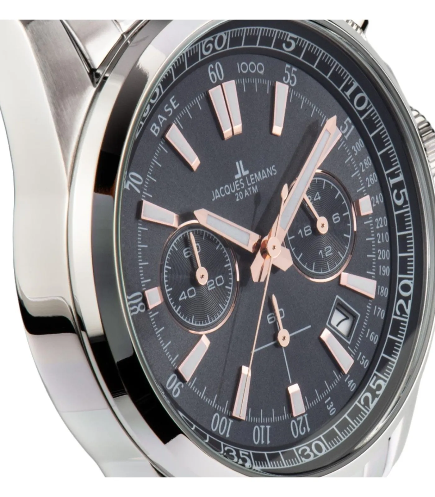 Jacques Lemans Chronograaf Liverpool Steel Black - Rose-gold black/roseGold Discount