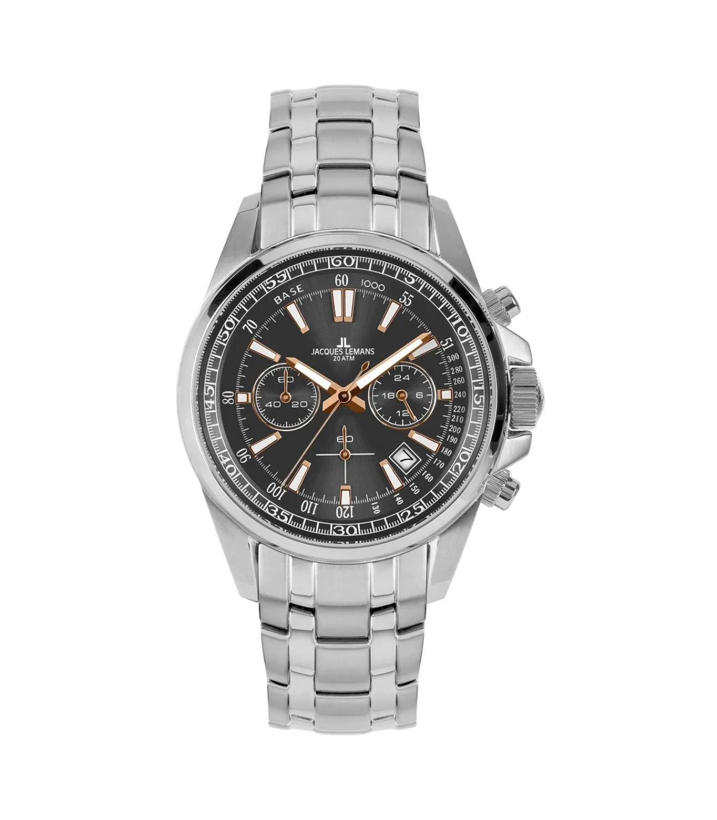 Jacques Lemans Chronograaf Liverpool Steel Black - Rose-gold black/roseGold Discount