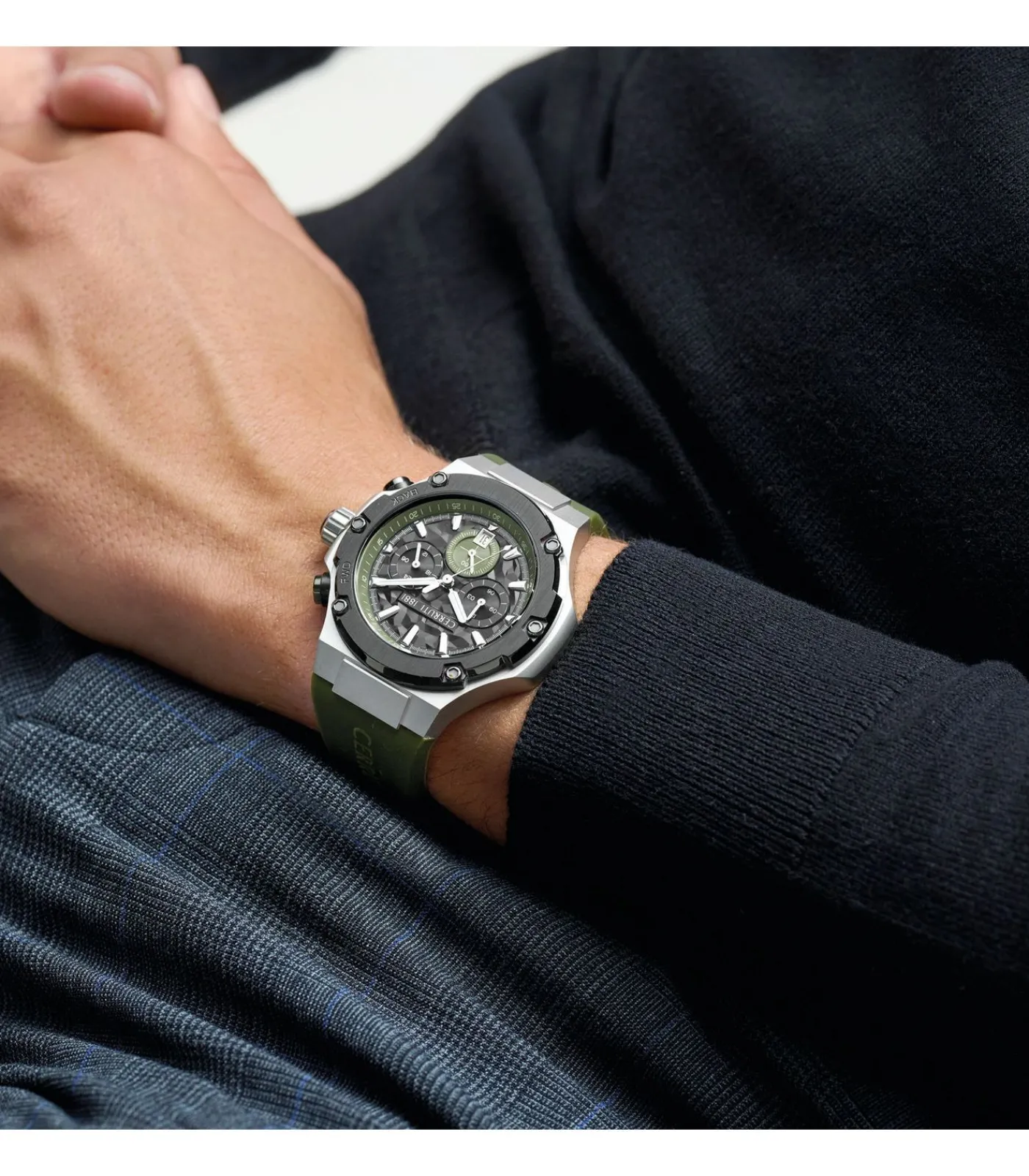 Cerruti 1881 Chronograaf Lucardo Olive oliveGreen Discount