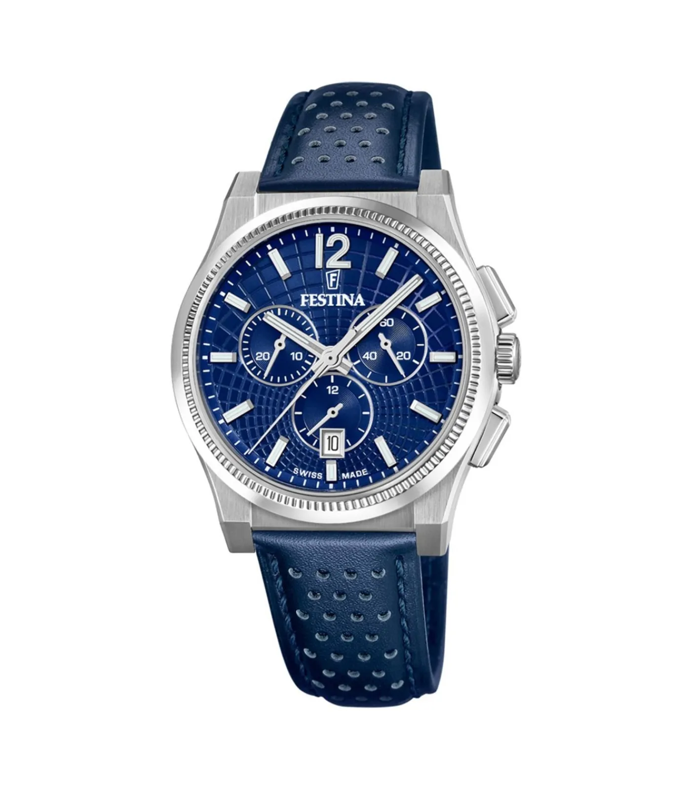 FESTINA Chronograaf Rivé Swiss Made blue Outlet