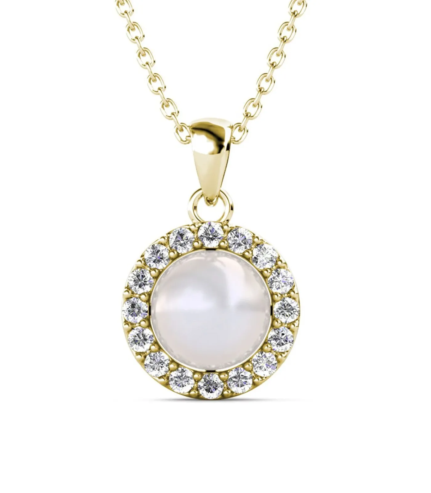 MYC-Paris Circlet parelhangers, Boheems kristal gold/white Best
