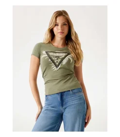 GUESS Cn Ss Triangle Palm Print green Best