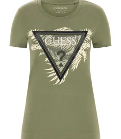 GUESS Cn Ss Triangle Palm Print green Best