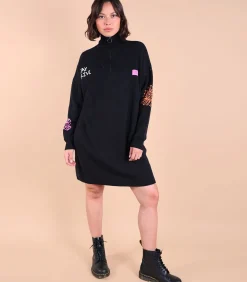 Oxbow Coltrui jurk met halve rits SOUANE black