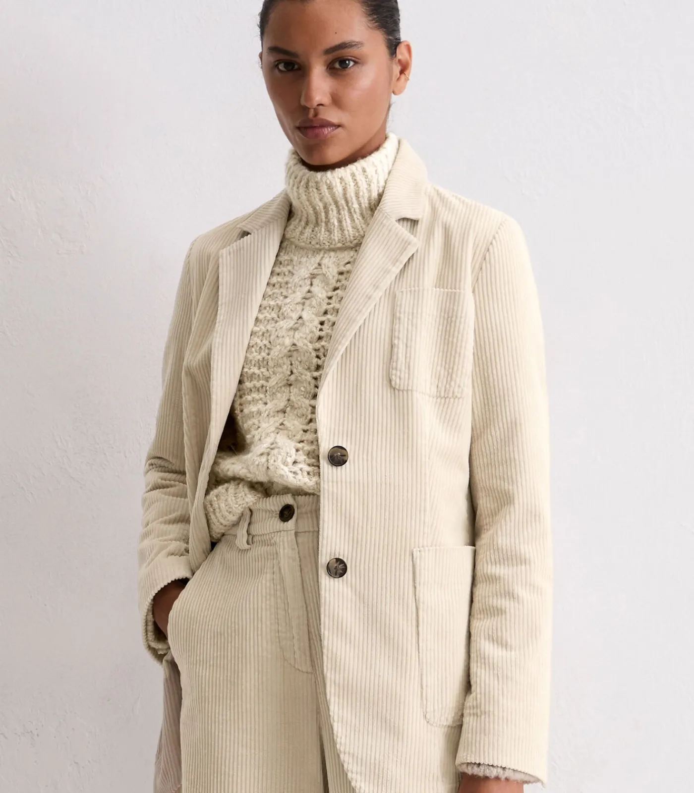Marc O'Polo Corduroy blazer in de vorm van beige Best