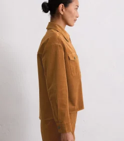Marc O'Polo Corduroy overhemd boxy lightBrown