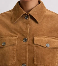 Marc O'Polo Corduroy overhemd boxy lightBrown