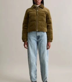 Marc O’Polo DENIM Corduroy puffer jacket regular cropped darkBrown Discount