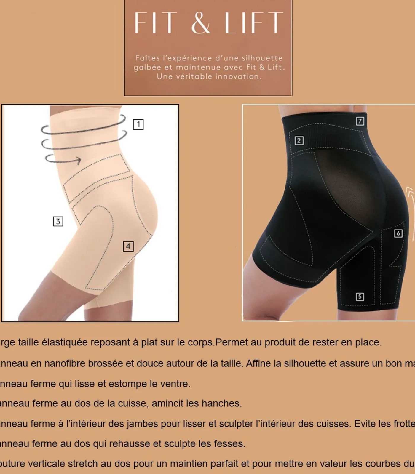 Wacoal Corrigerende panty met hoge taille Fit & Lift black Outlet