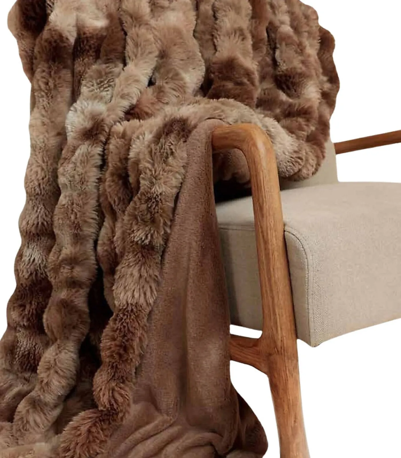 ADMAS Couverture plaid d'intérieur Rabbit Bubble brown Discount