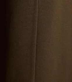 La Fée Maraboutée Cropped broek van milano jersey in bruin met elastische taille brown Best