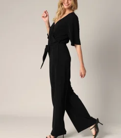 Deeluxe DAISY - Soepel vallende jumpsuit met korte mouwen en pailletteneffect black Outlet