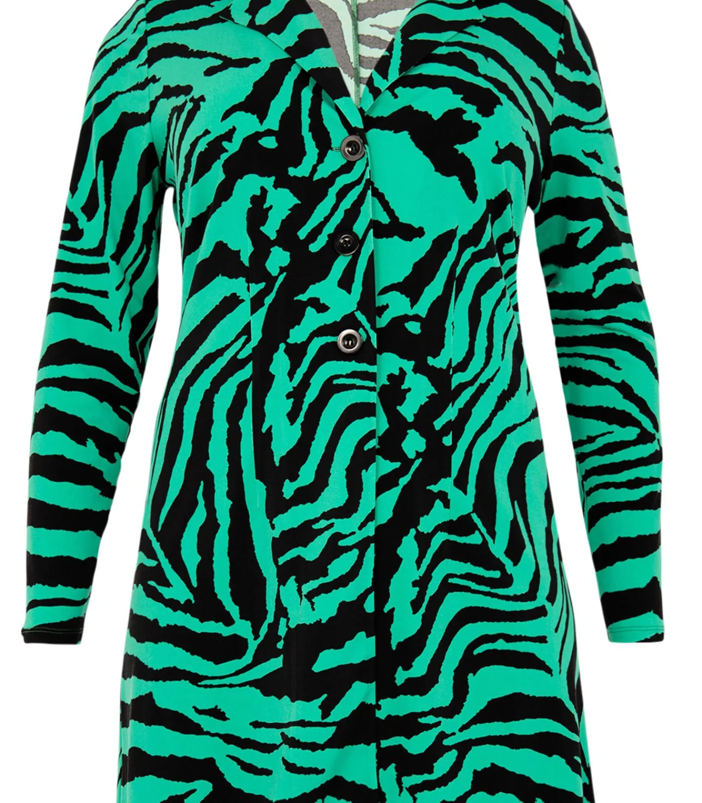 YOEK Dames Blazer met dierenprint green Discount