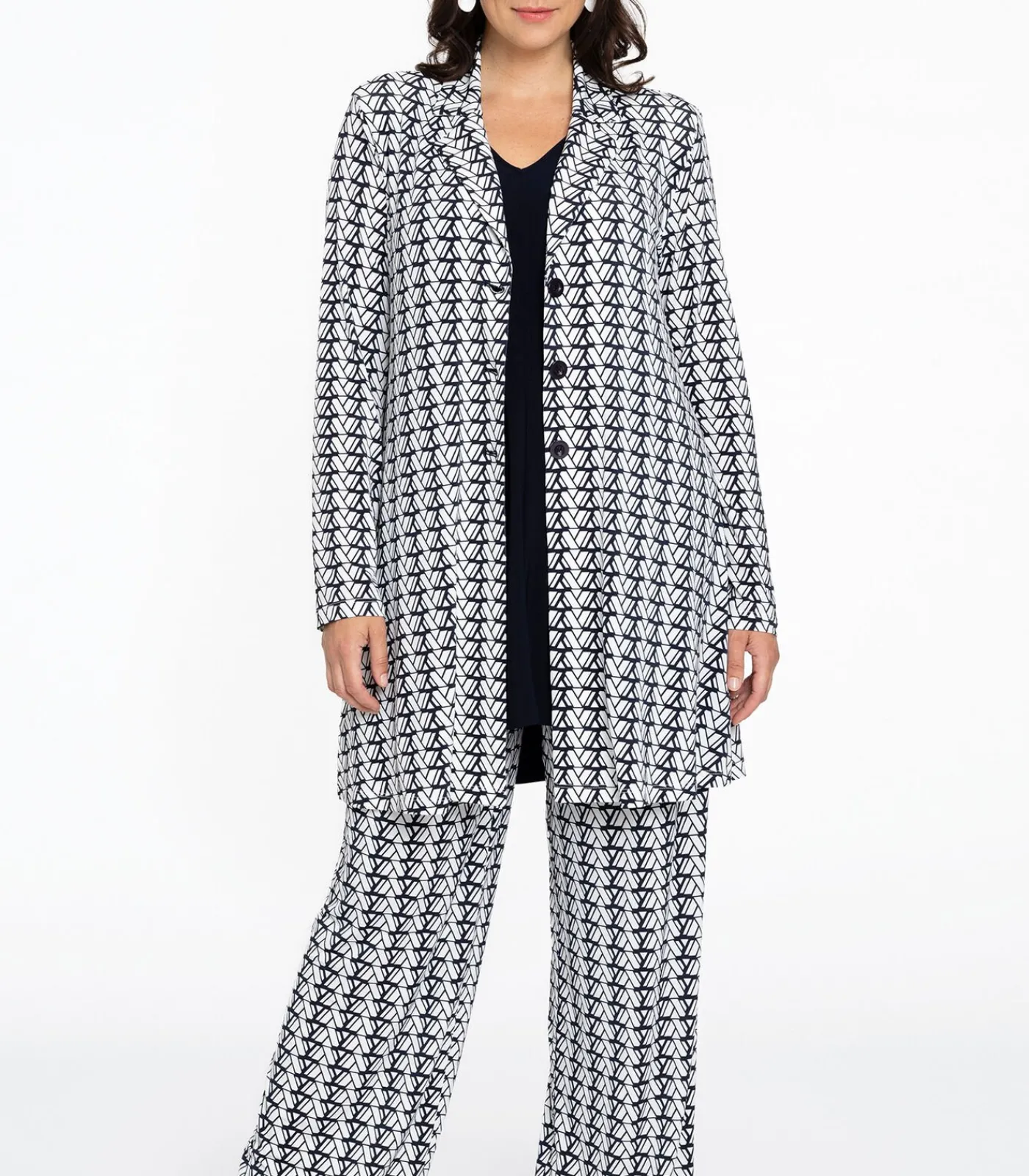YOEK Dames Blazer met grafische print beige Clearance