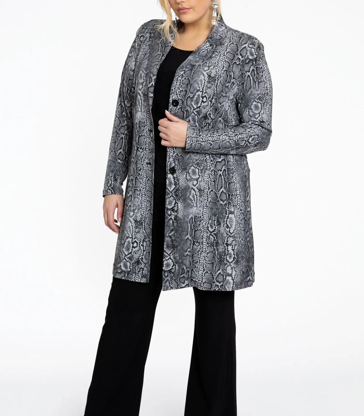 YOEK Dames Blazer met knoopsluiting gray Outlet