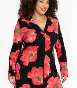 YOEK Dames Blazer met lange mouwen red Hot