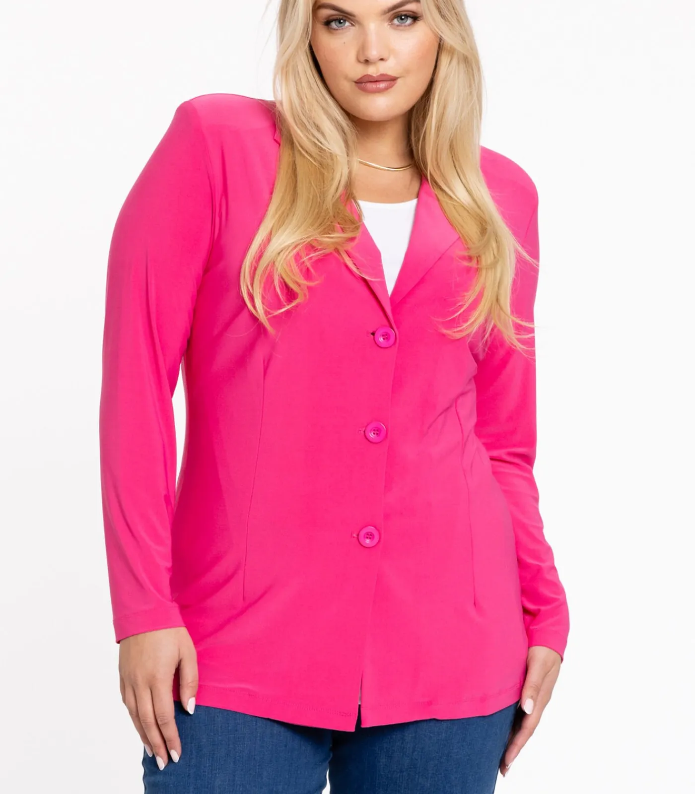 YOEK Dames Blazer met lange mouwen pink Hot
