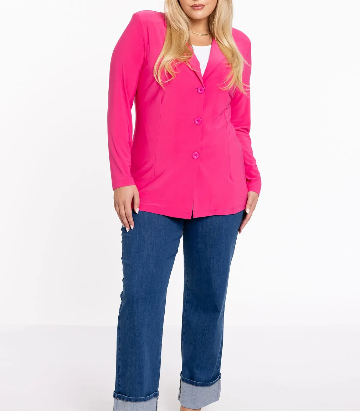 YOEK Dames Blazer met lange mouwen pink Hot