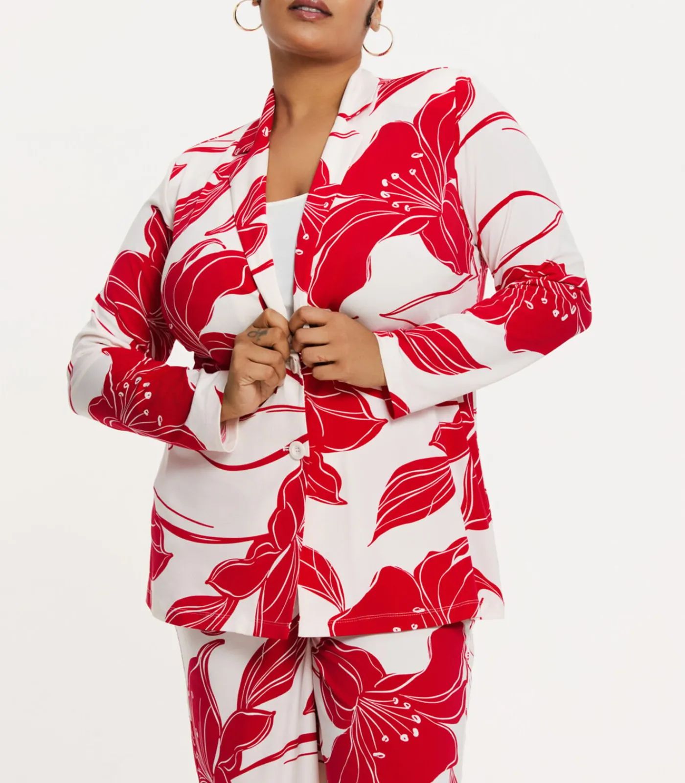 YOEK Dames Blazer print red