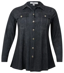 YOEK Dames Blouse met lange mouwen black New