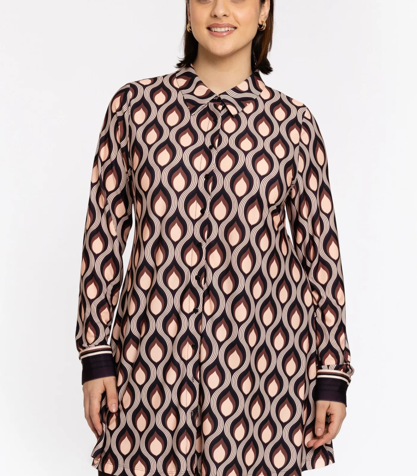YOEK Dames Blouse print purple New