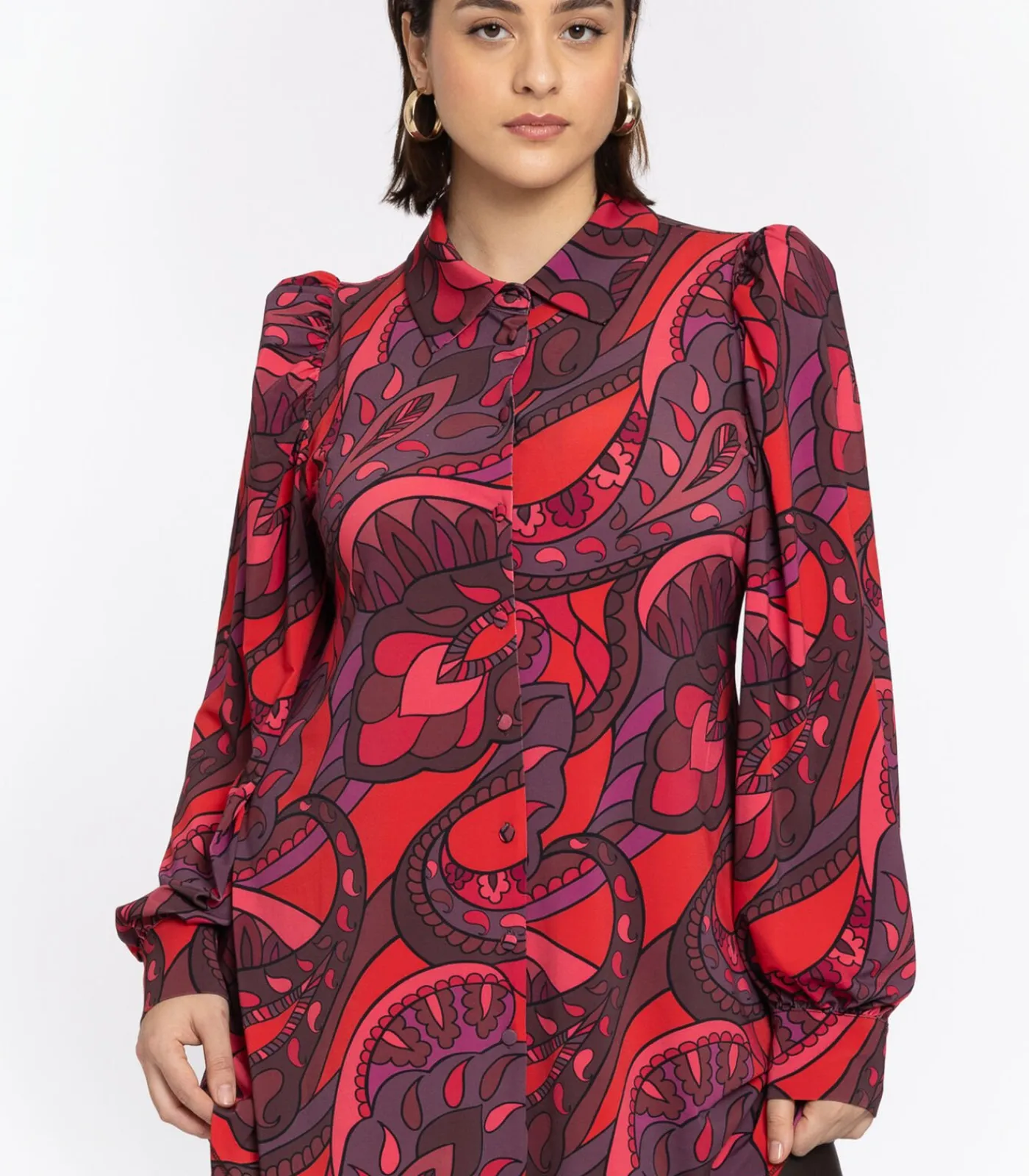 YOEK Dames Blouse print red Discount