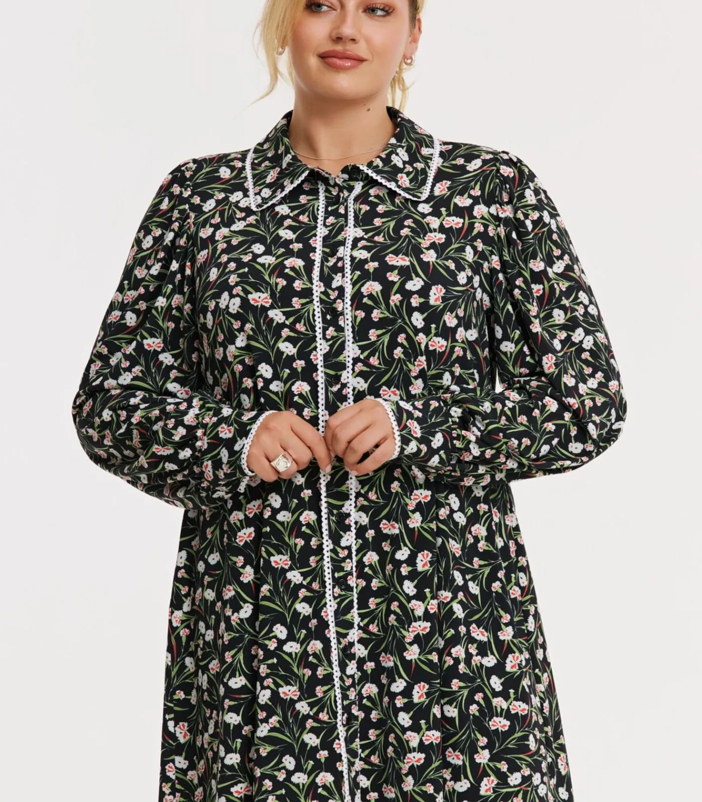 YOEK Dames Blouse print black Outlet