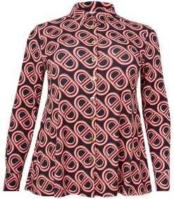 YOEK Dames Blouse print black Outlet