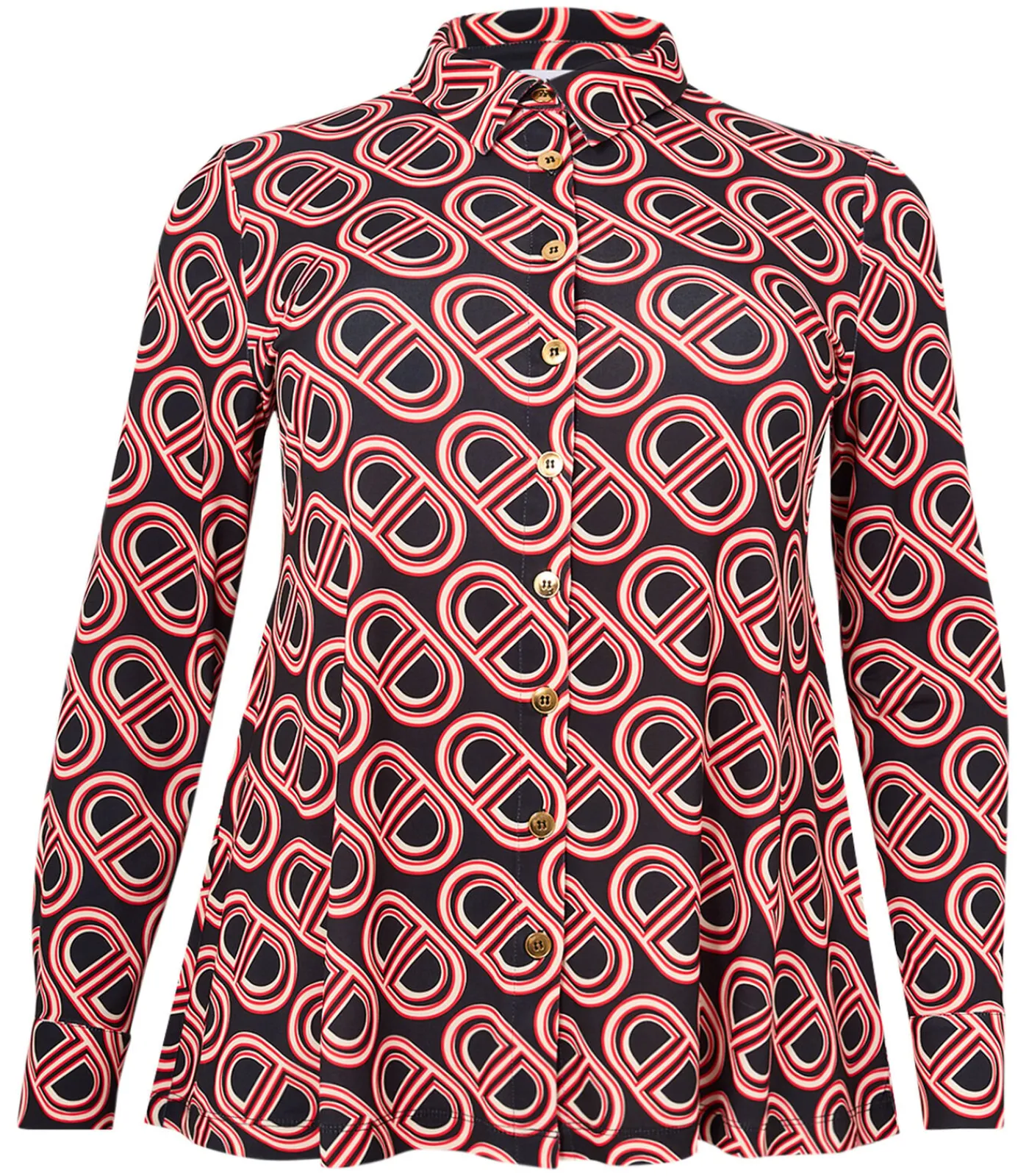 YOEK Dames Blouse print black Outlet