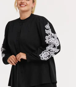YOEK Dames Blouse print black Outlet