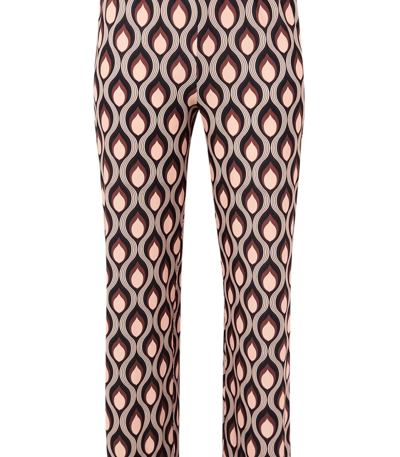 YOEK Dames Broek met een elastieken tailleband purple Clearance