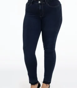 YOEK Dames Jeans jeans high waist darkBlue Outlet