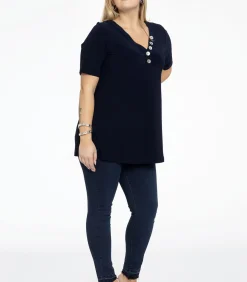 YOEK Dames Jeans jeans high waist darkBlue Outlet