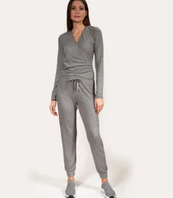 ISOTONER Dames joggerbroek Heather grijs gray