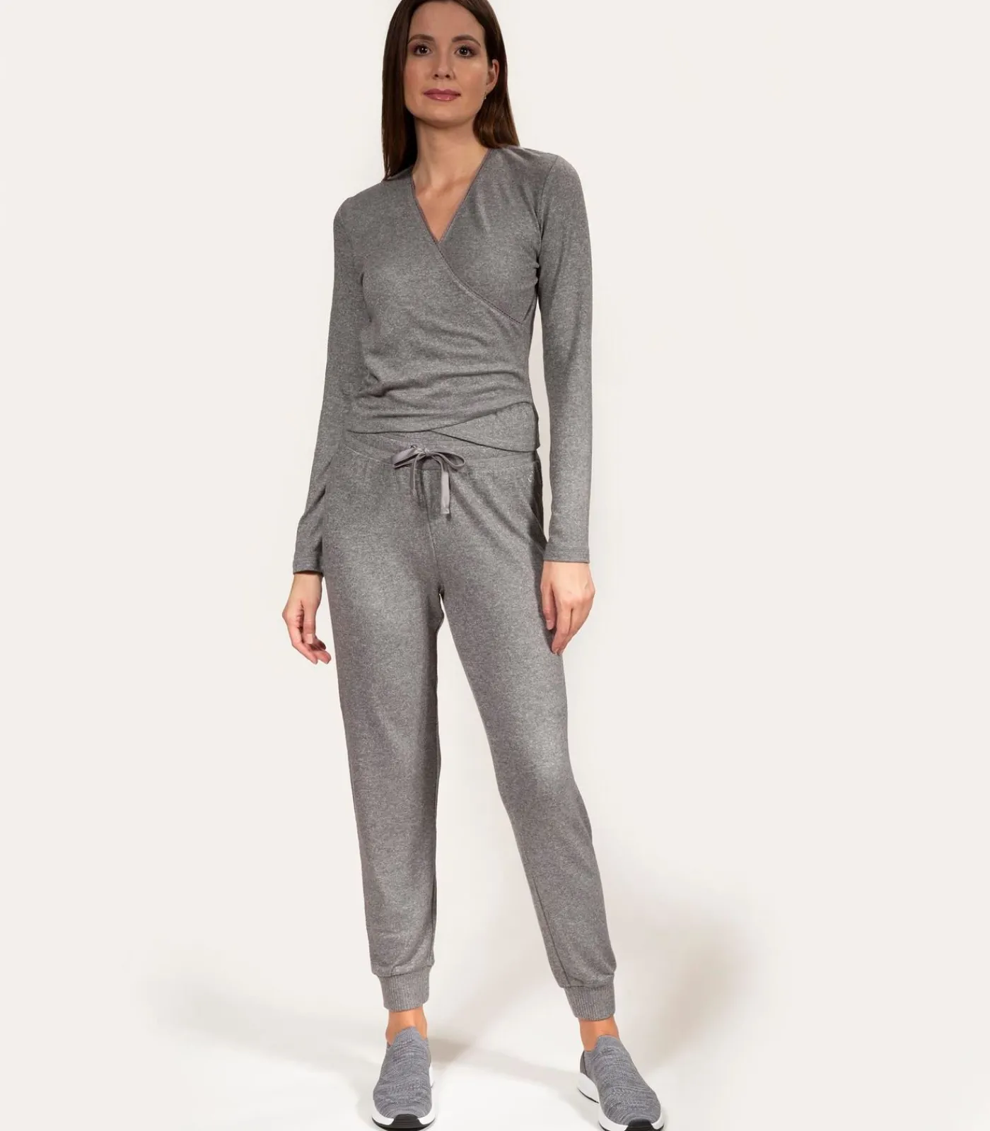 ISOTONER Dames joggerbroek Heather grijs gray