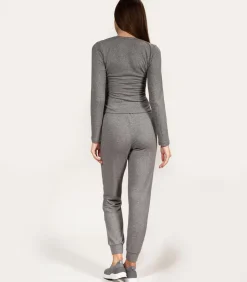 ISOTONER Dames joggerbroek Heather grijs gray