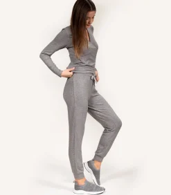 ISOTONER Dames joggerbroek Heather grijs gray