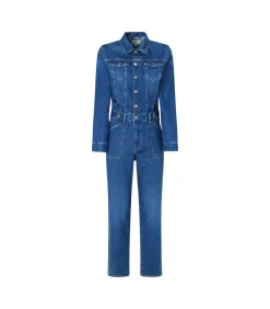 Pepe Jeans Dames jumpsuit Hunter Utility blue Online