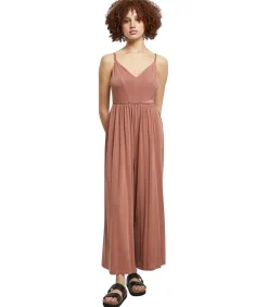 Urban Classics Dames jumpsuit Modal Spaghetti red Sale