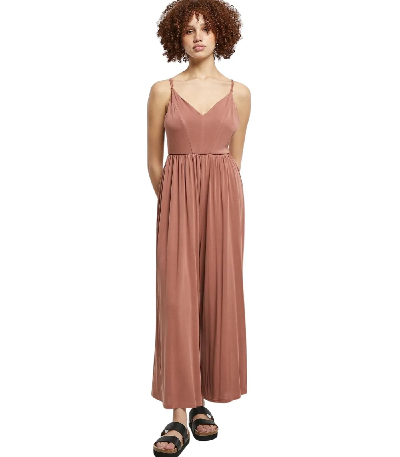 Urban Classics Dames jumpsuit Modal Spaghetti red Sale