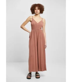 Urban Classics Dames jumpsuit Modal Spaghetti red Sale
