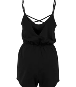 Urban Classics Dames jumpsuits grote maten Short Spaghetti black New