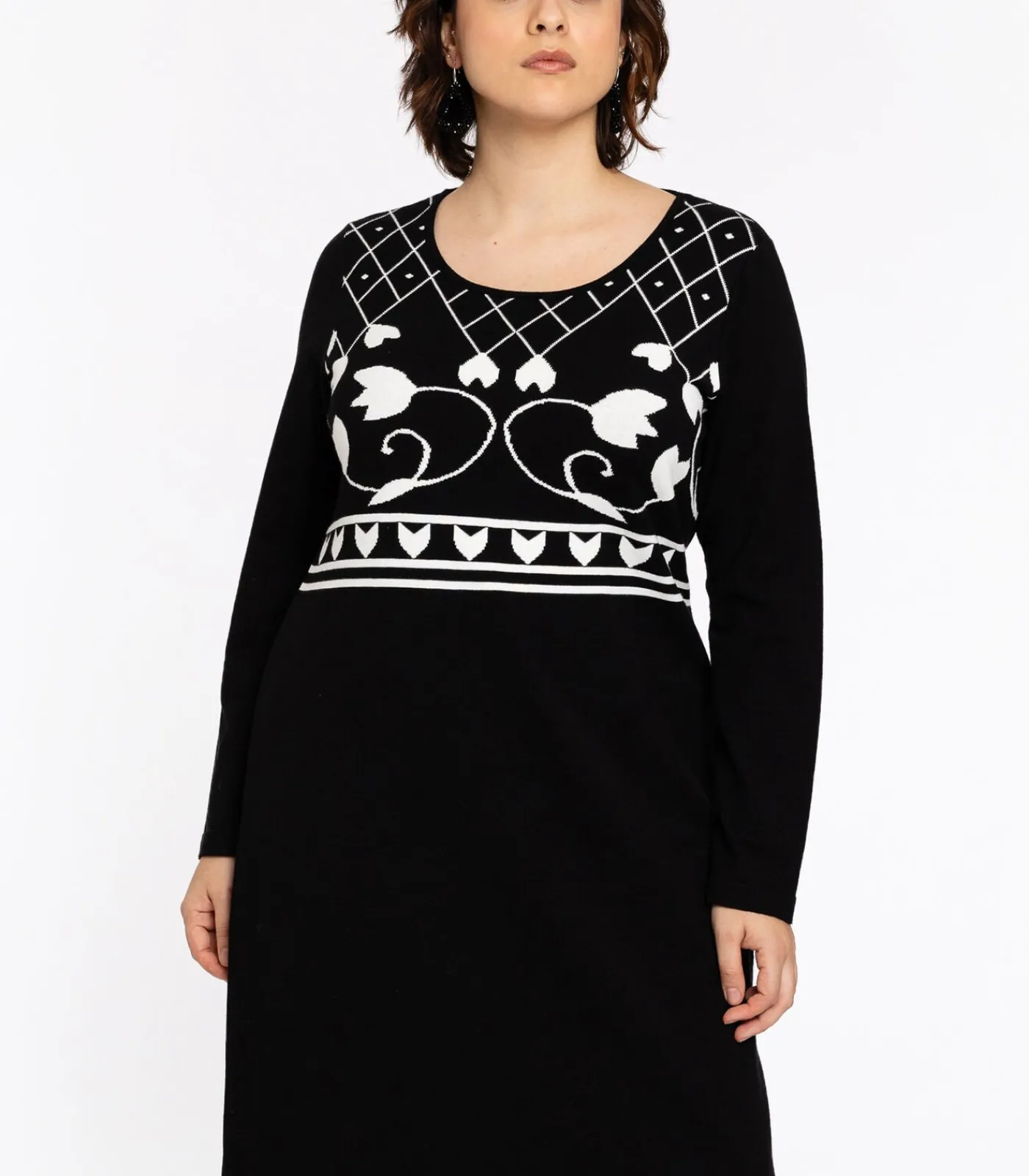 YOEK Dames Jurk met lange mouwen black Hot