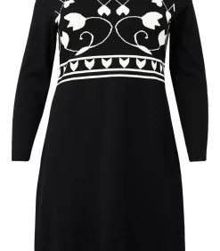 YOEK Dames Jurk met lange mouwen black Hot