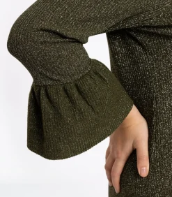 YOEK Dames Jurk met lange mouwen lightGreen Discount