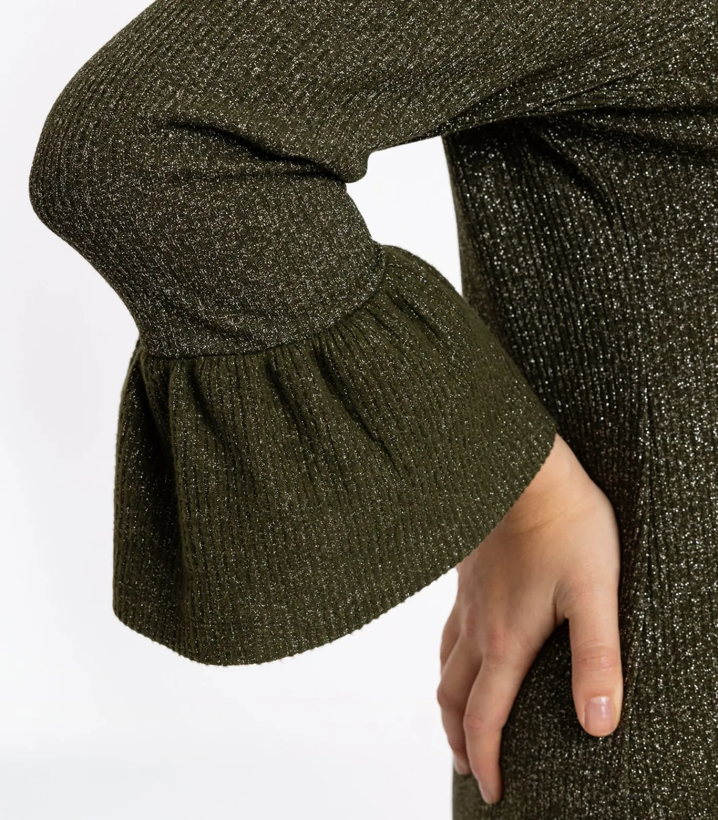 YOEK Dames Jurk met lange mouwen lightGreen Discount